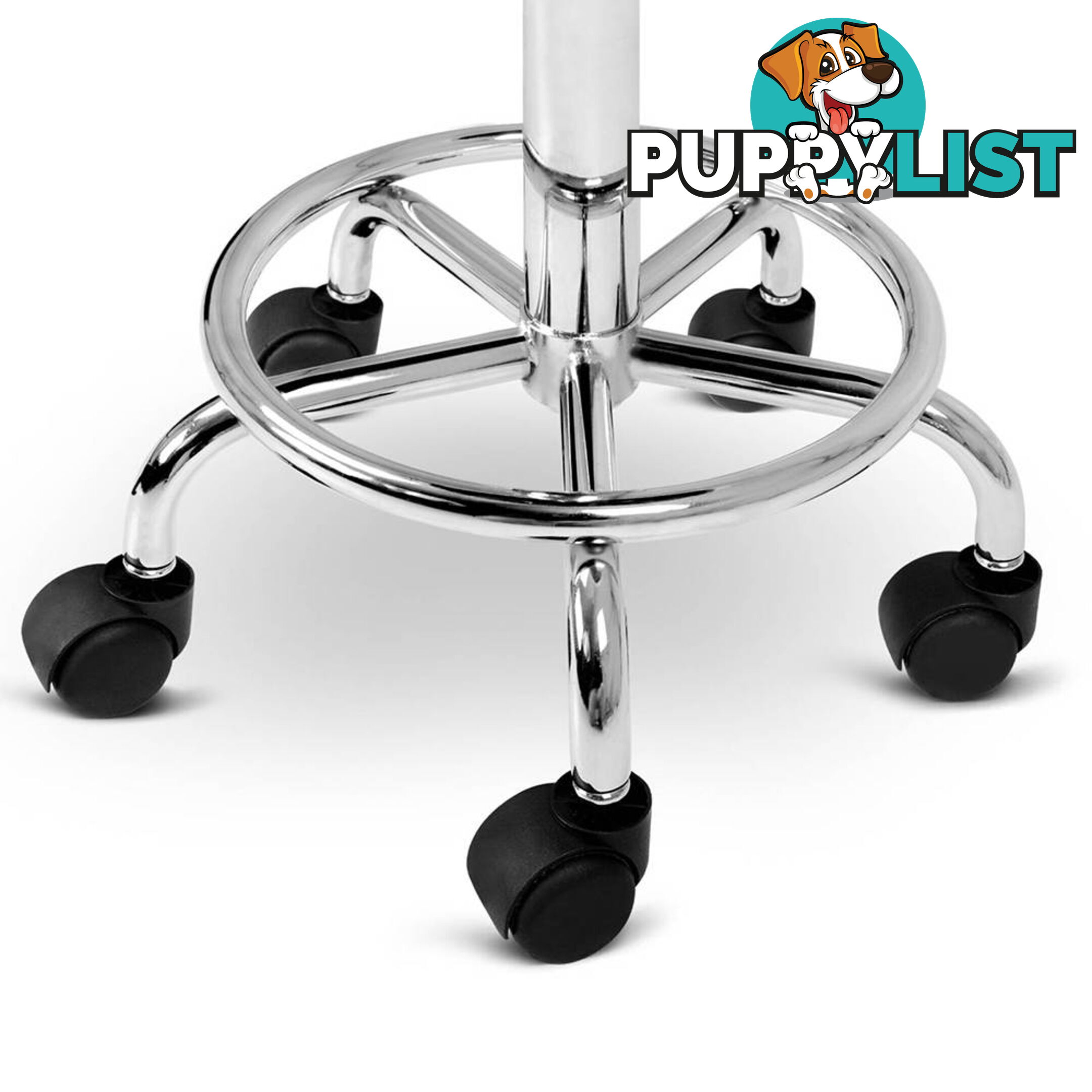 Saddle PU Swivel Salon Stool Black