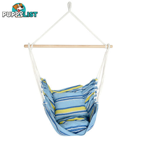 Hammock Swing Chair w/ Cushion Light Blue