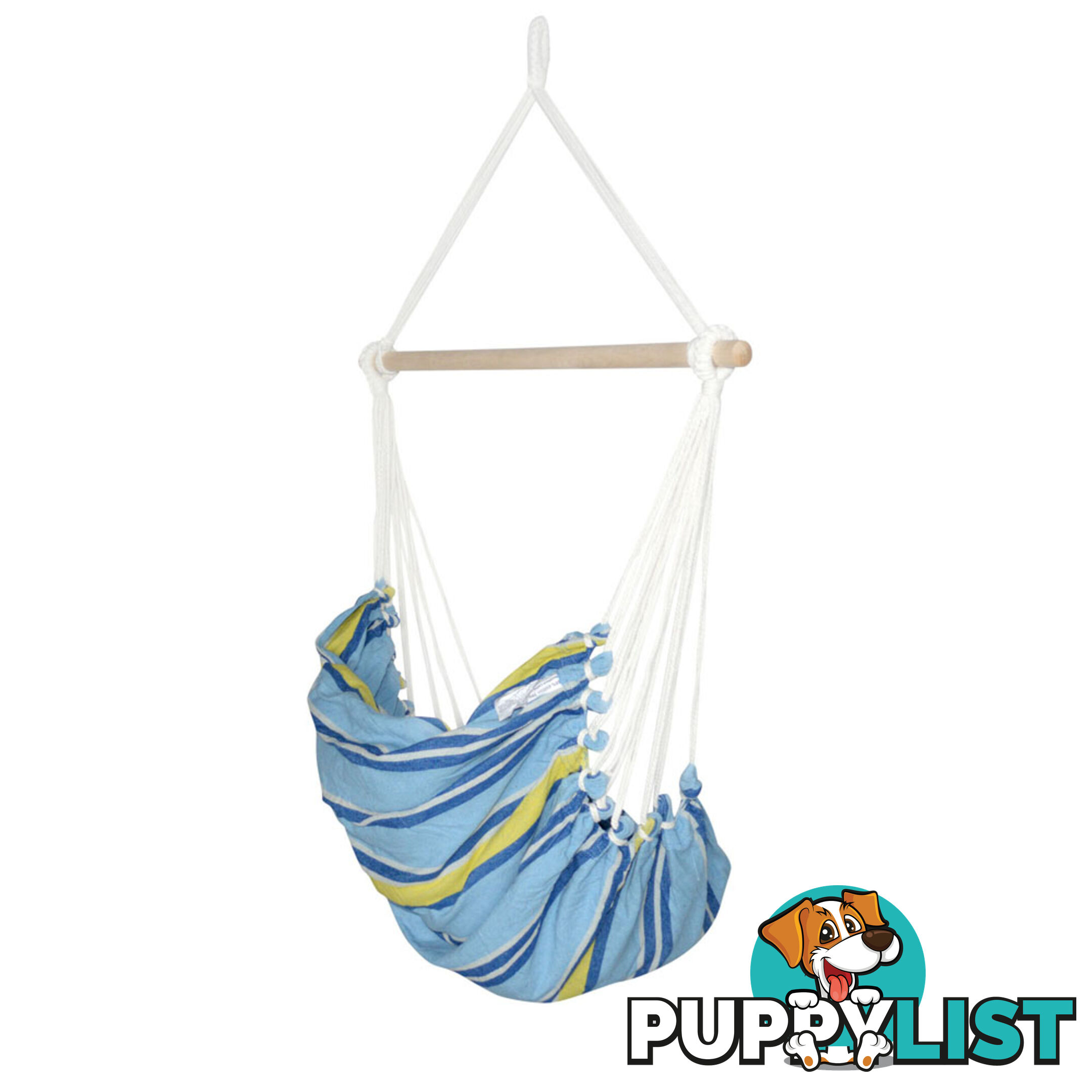 Hammock Swing Chair w/ Cushion Light Blue