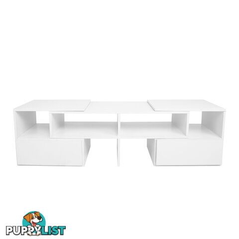 TV Stand Entertainment Unit Adjustable Cabinet White