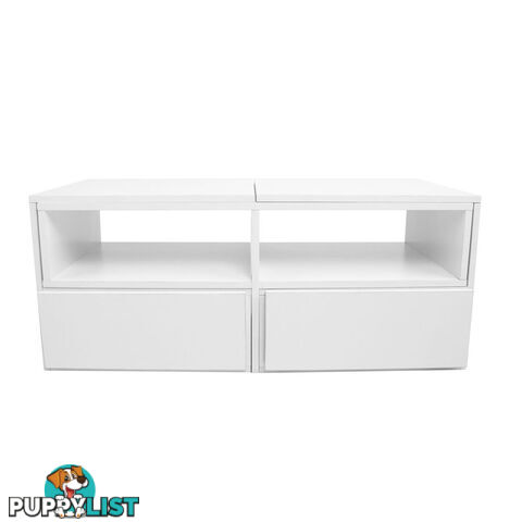 TV Stand Entertainment Unit Adjustable Cabinet White