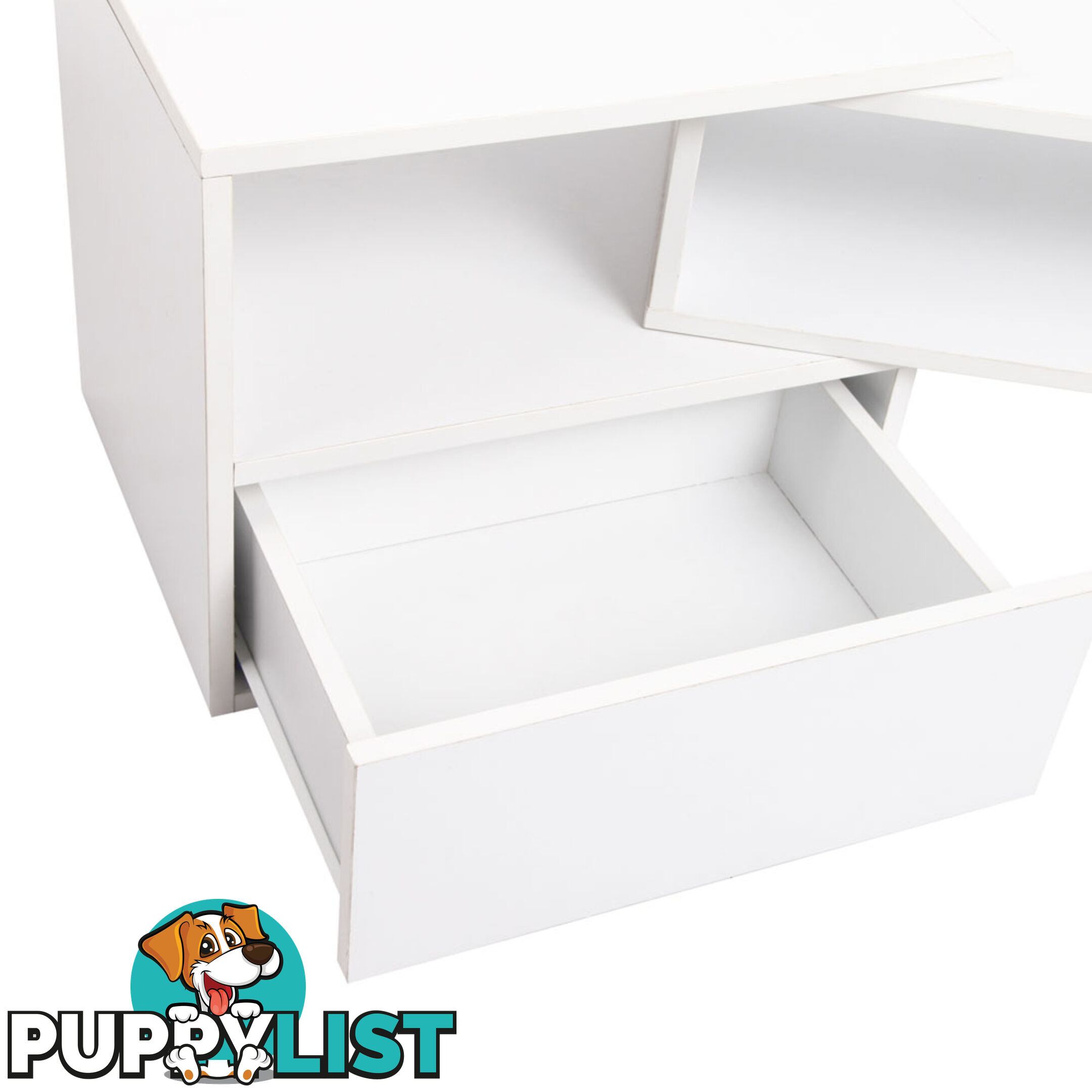 TV Stand Entertainment Unit Adjustable Cabinet White