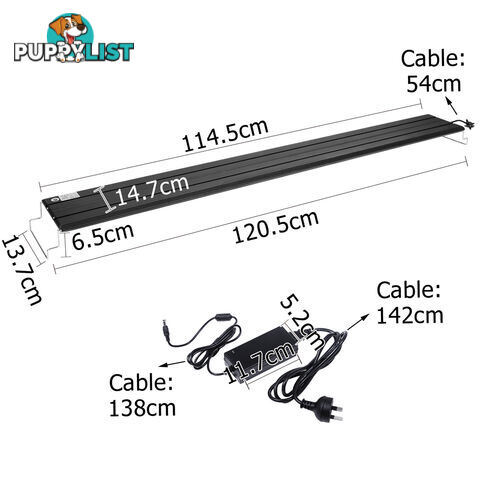 Fish Aquarium Tank LED Light Tube Blue White 120cm