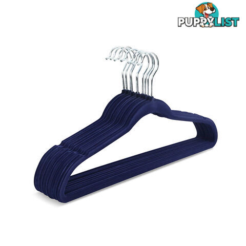 Set of 200 Slim Navy Velvet Hangers