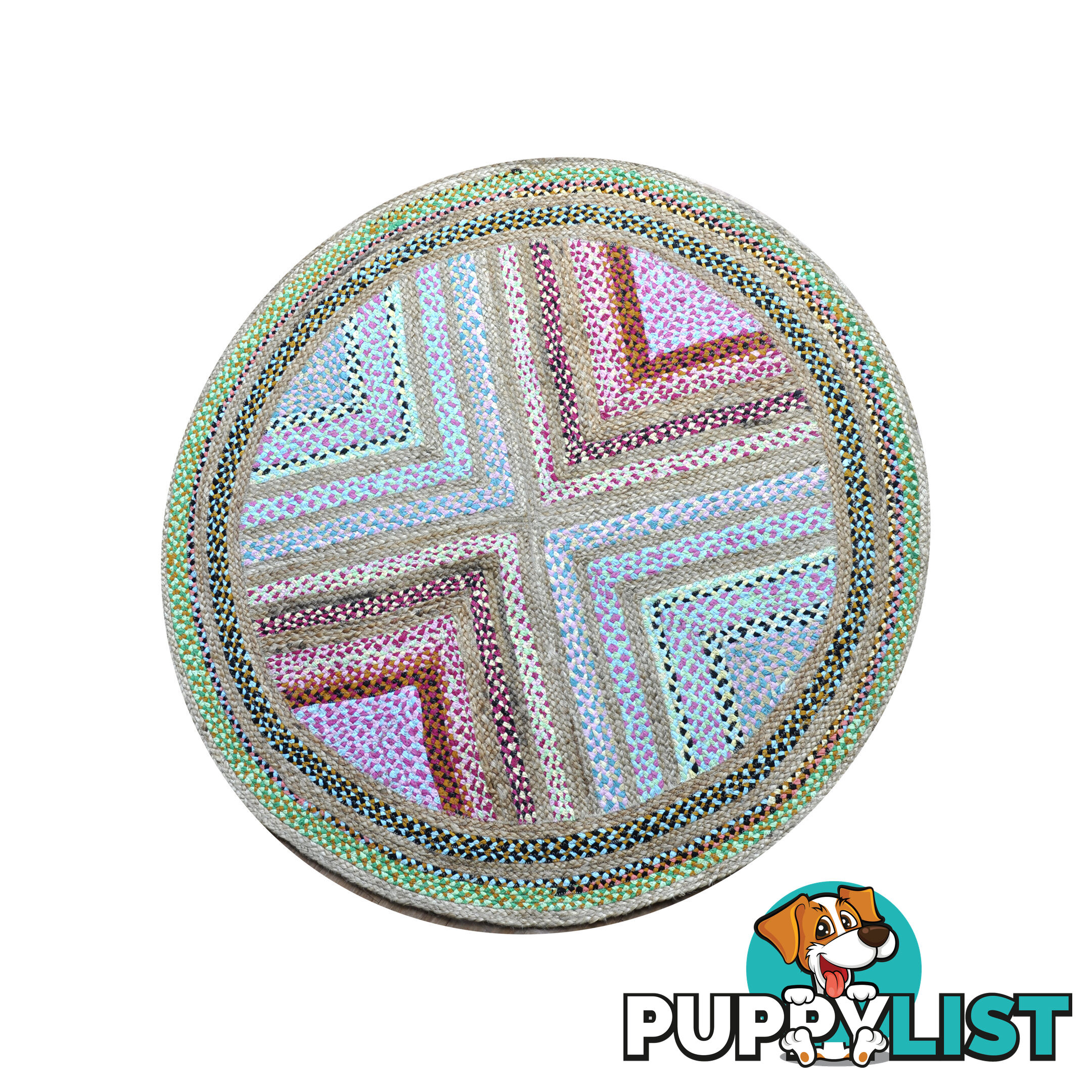 The X Round Rug Multi Colour 120x120cm