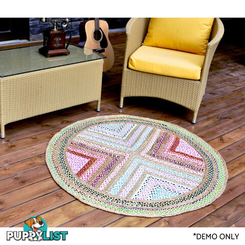 The X Round Rug Multi Colour 120x120cm