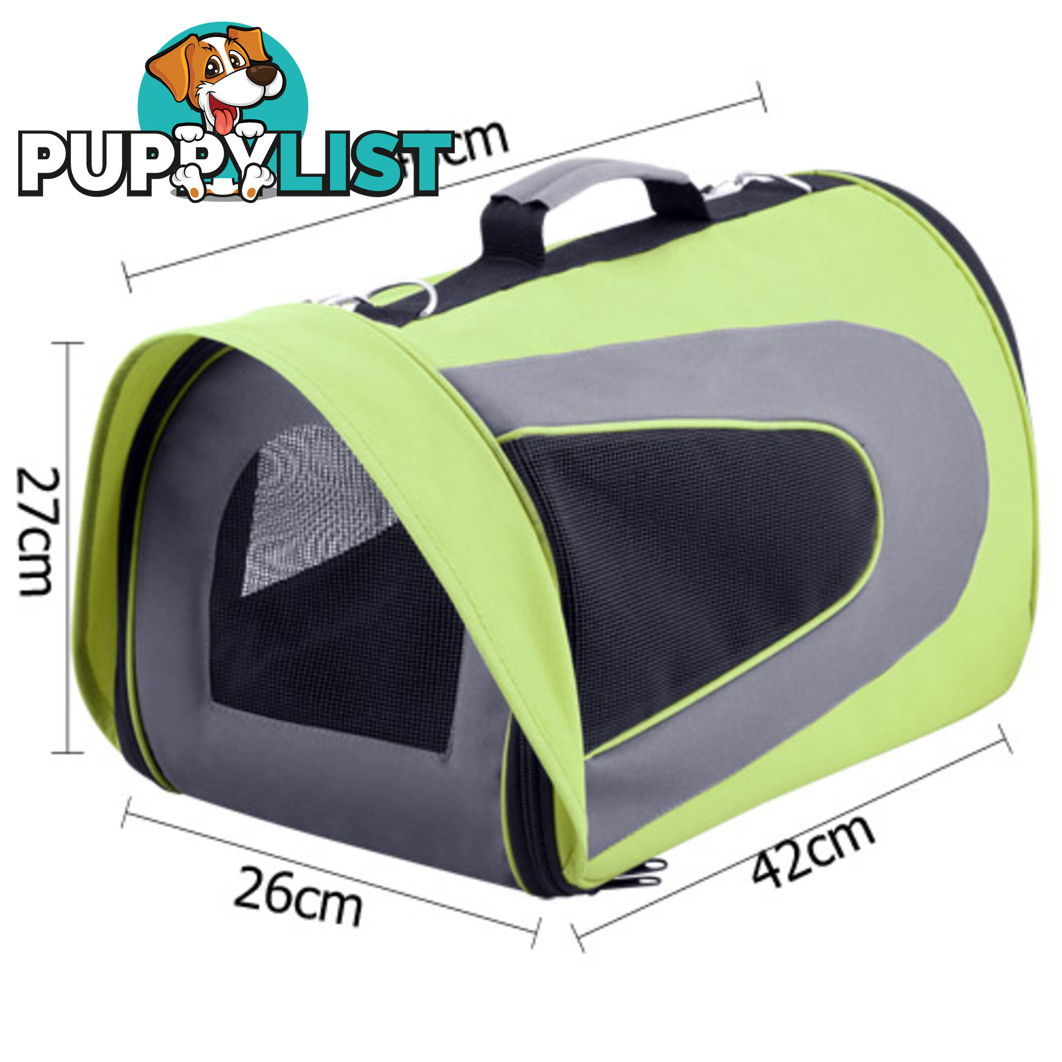 Pet Dog Cat Carrier Travel Bag Large Lime Green