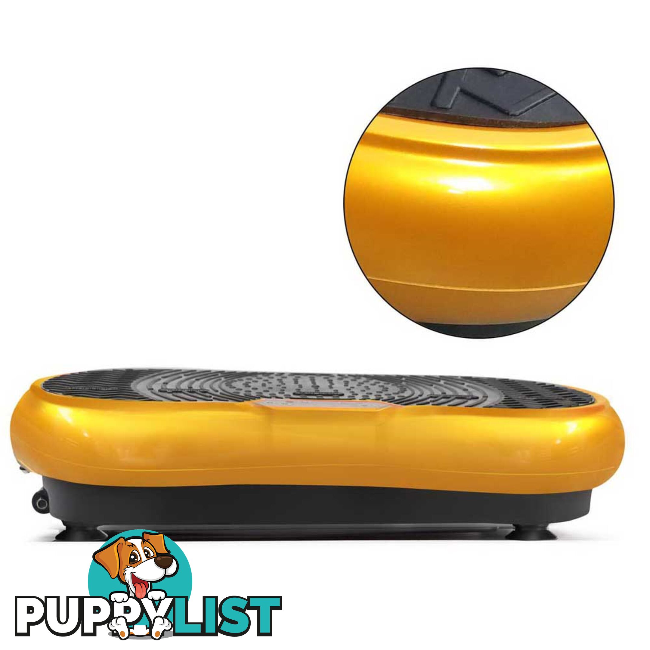 1000W Vibrating Plate with Roller Wheels - Gold