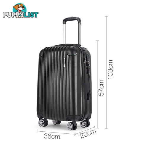 20"  Wanderlite Luggage Case  Black