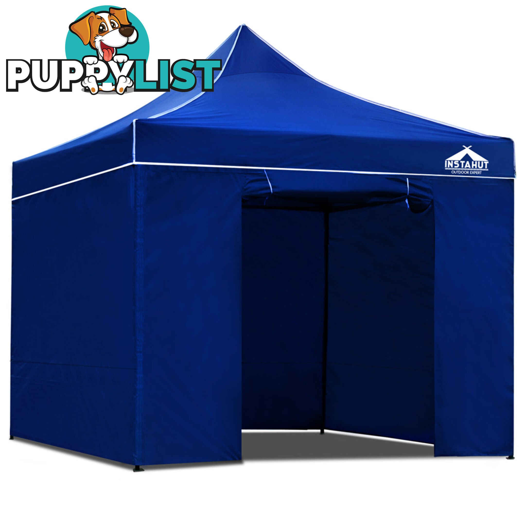 3x3 Pop Up Gazebo Hut with Sandbags Blue