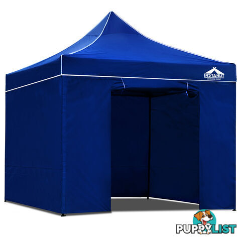 3x3 Pop Up Gazebo Hut with Sandbags Blue