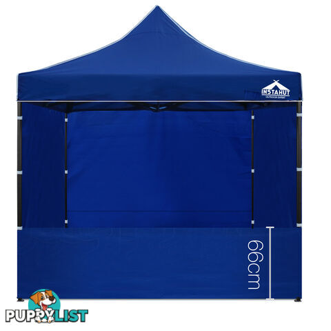 3x3 Pop Up Gazebo Hut with Sandbags Blue