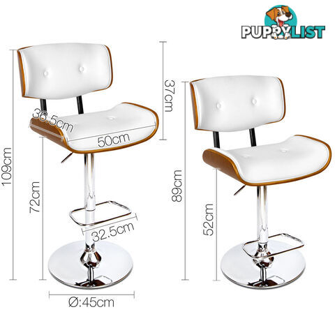 PU Leather Bar Stool with Chrome Base