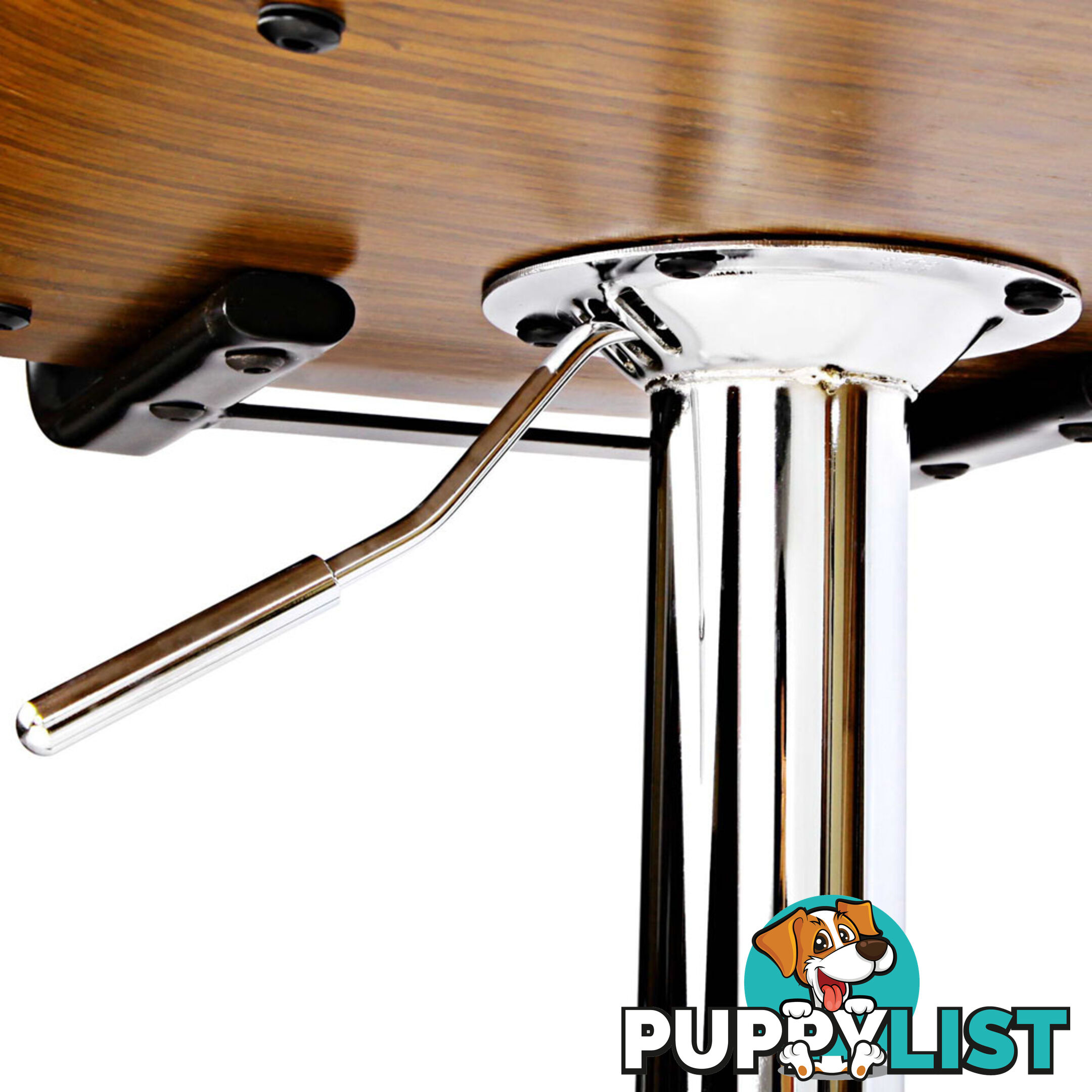 PU Leather Bar Stool with Chrome Base