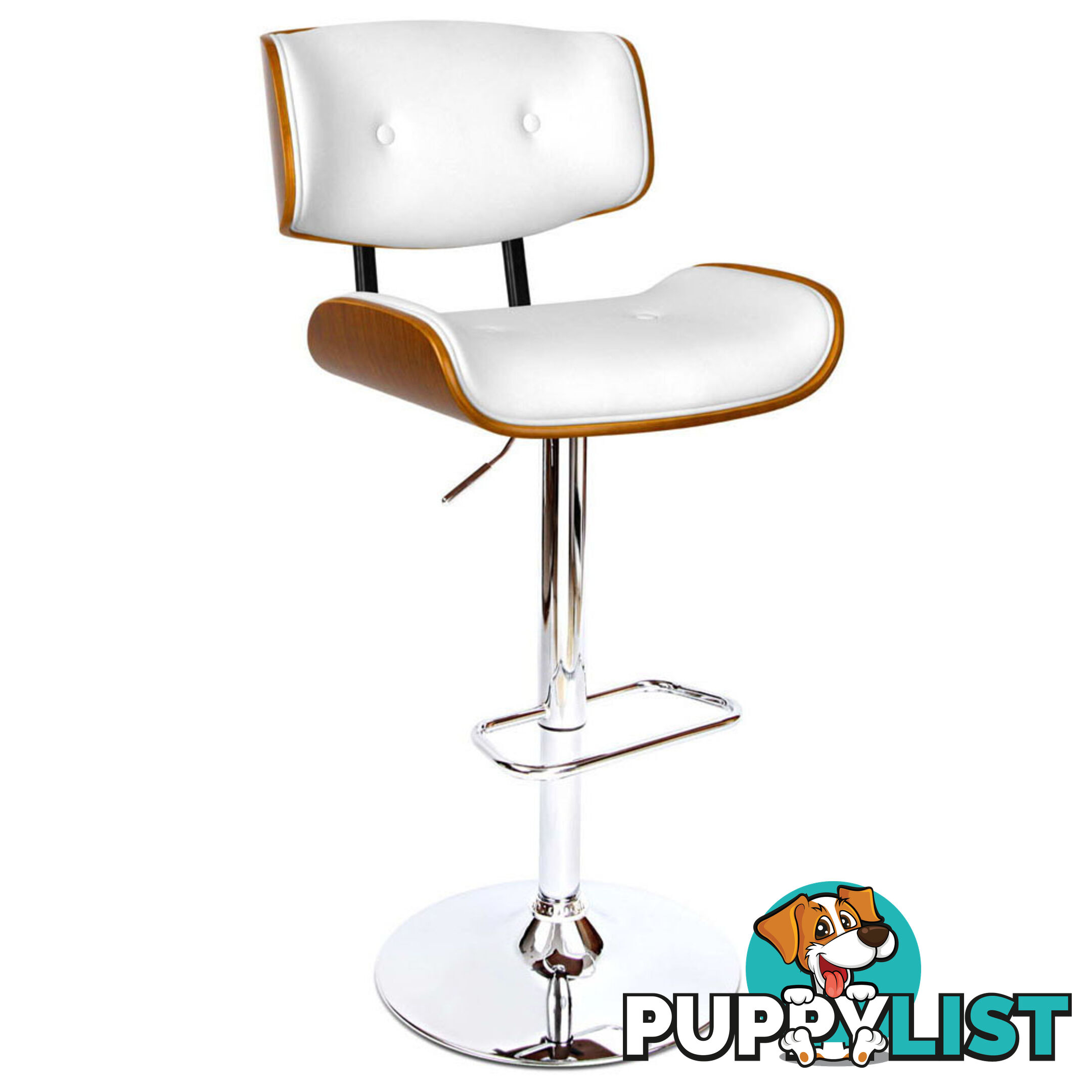 PU Leather Bar Stool with Chrome Base