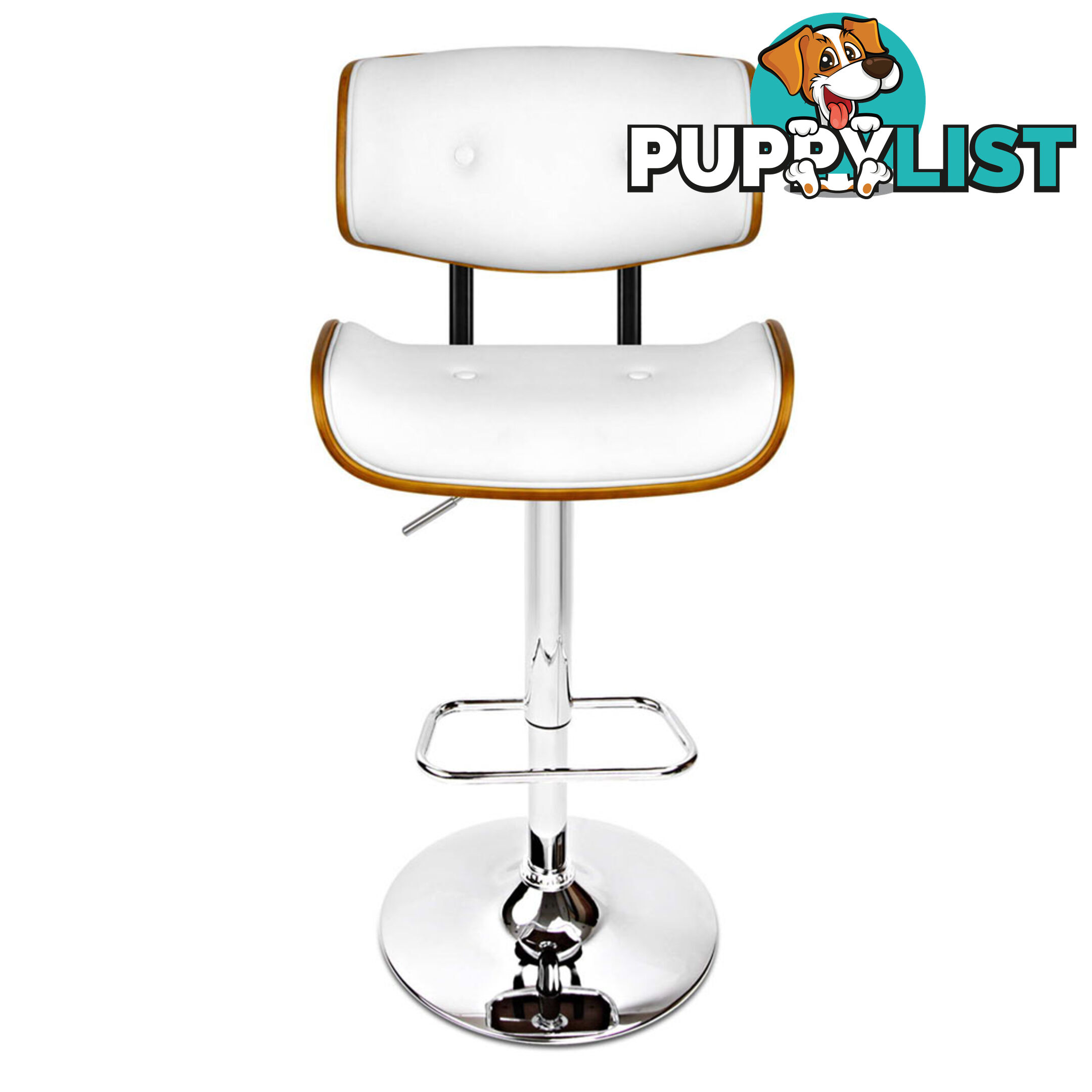 PU Leather Bar Stool with Chrome Base