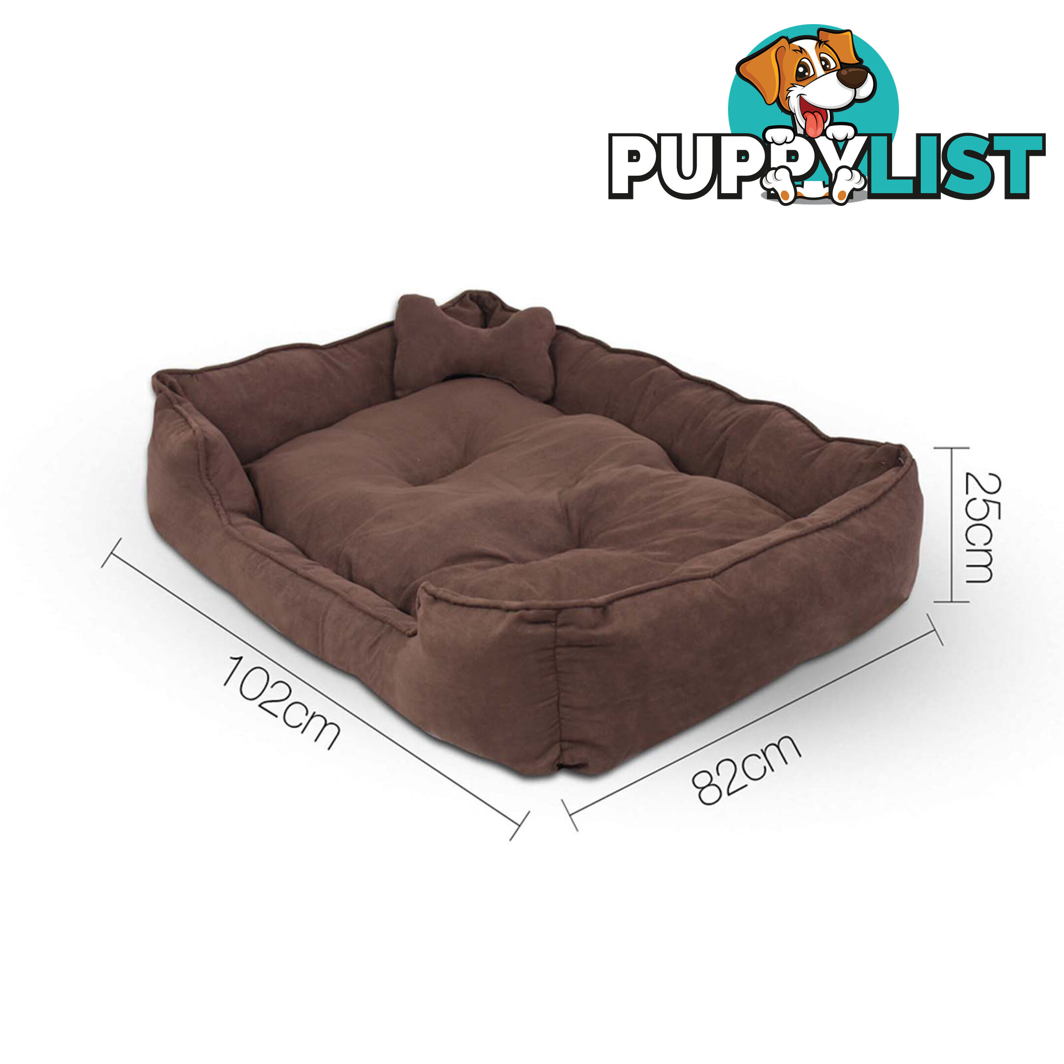 Faux Suede Washable Dog Bed - Extra Large