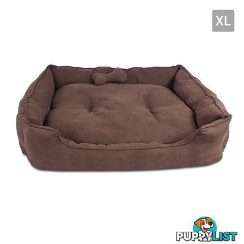 Faux Suede Washable Dog Bed - Extra Large