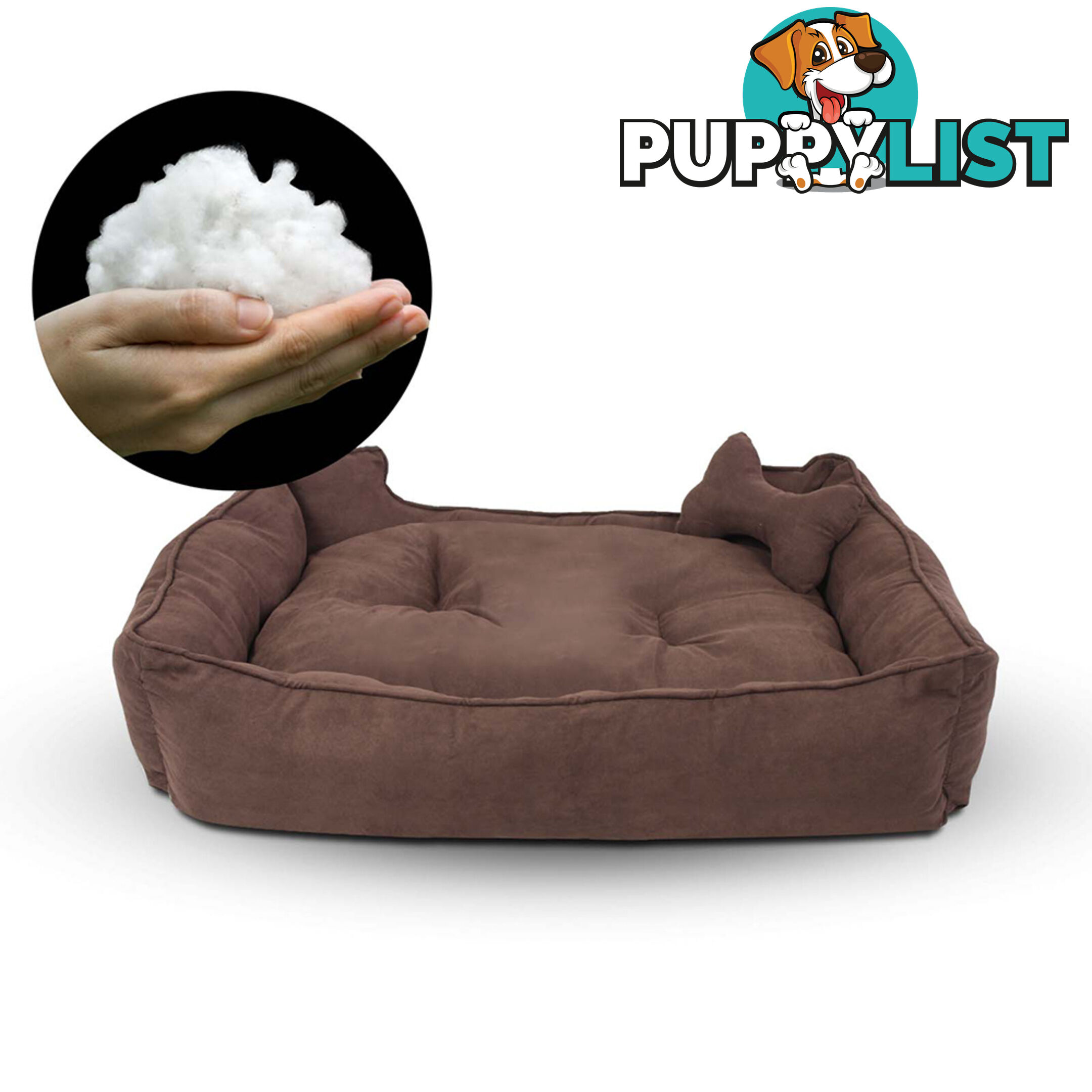 Faux Suede Washable Dog Bed - Extra Large