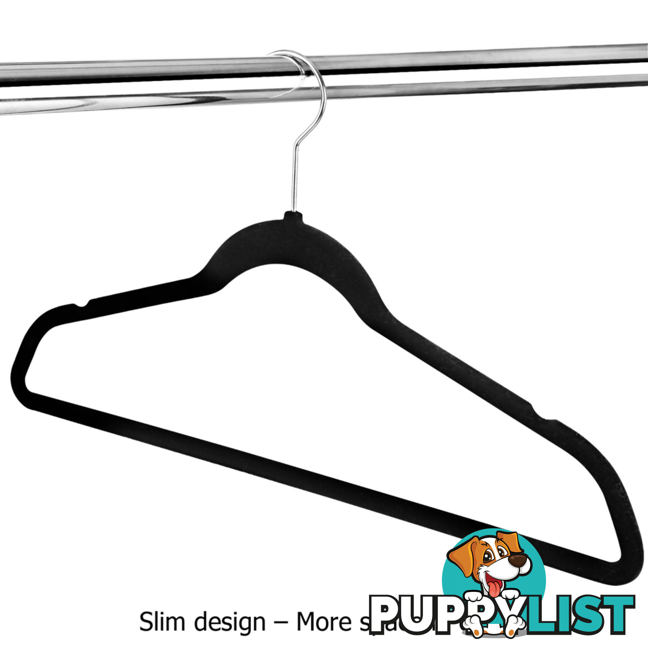 Set of 100 Velvet Coat Hangers