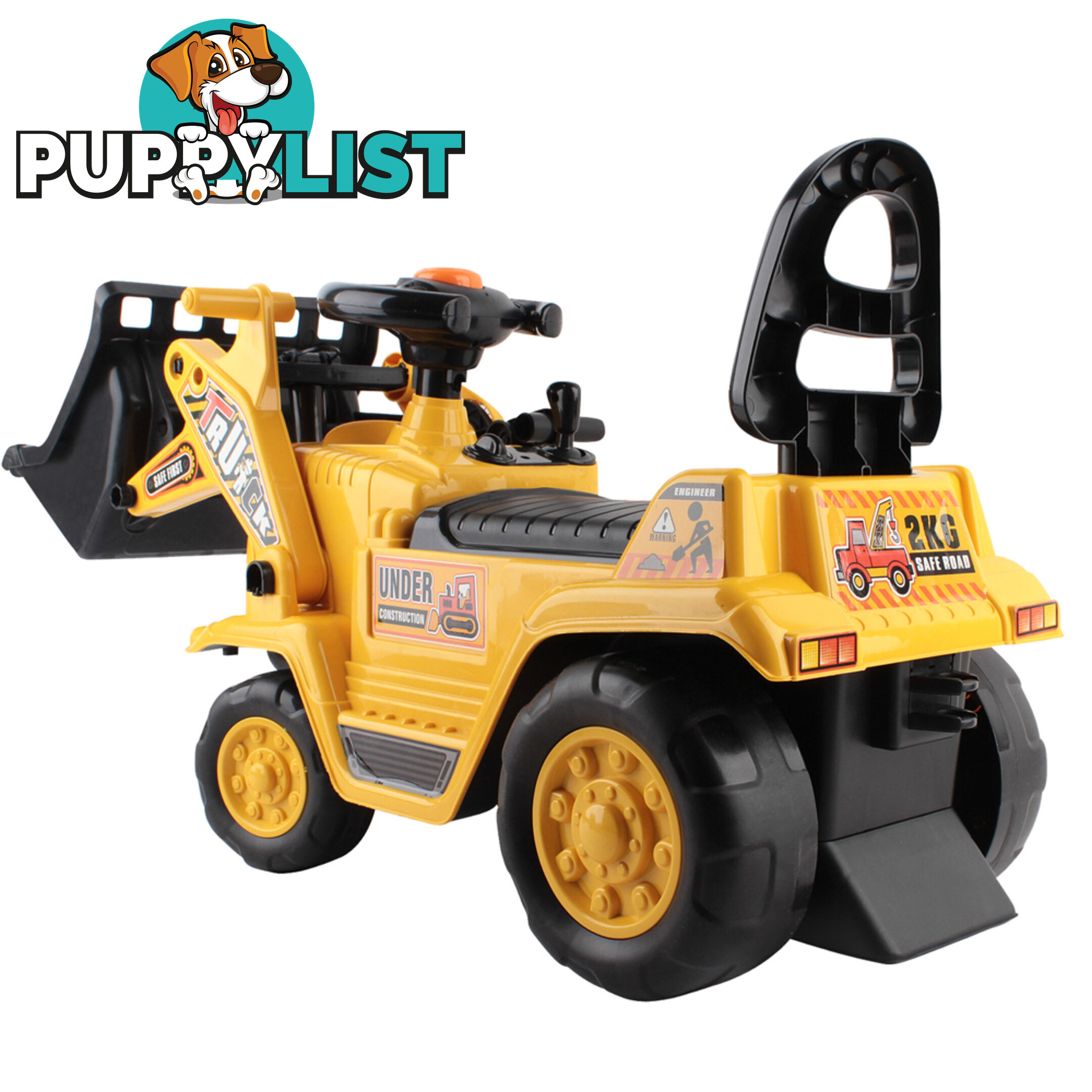 Kids Ride On Bulldozer Yellow