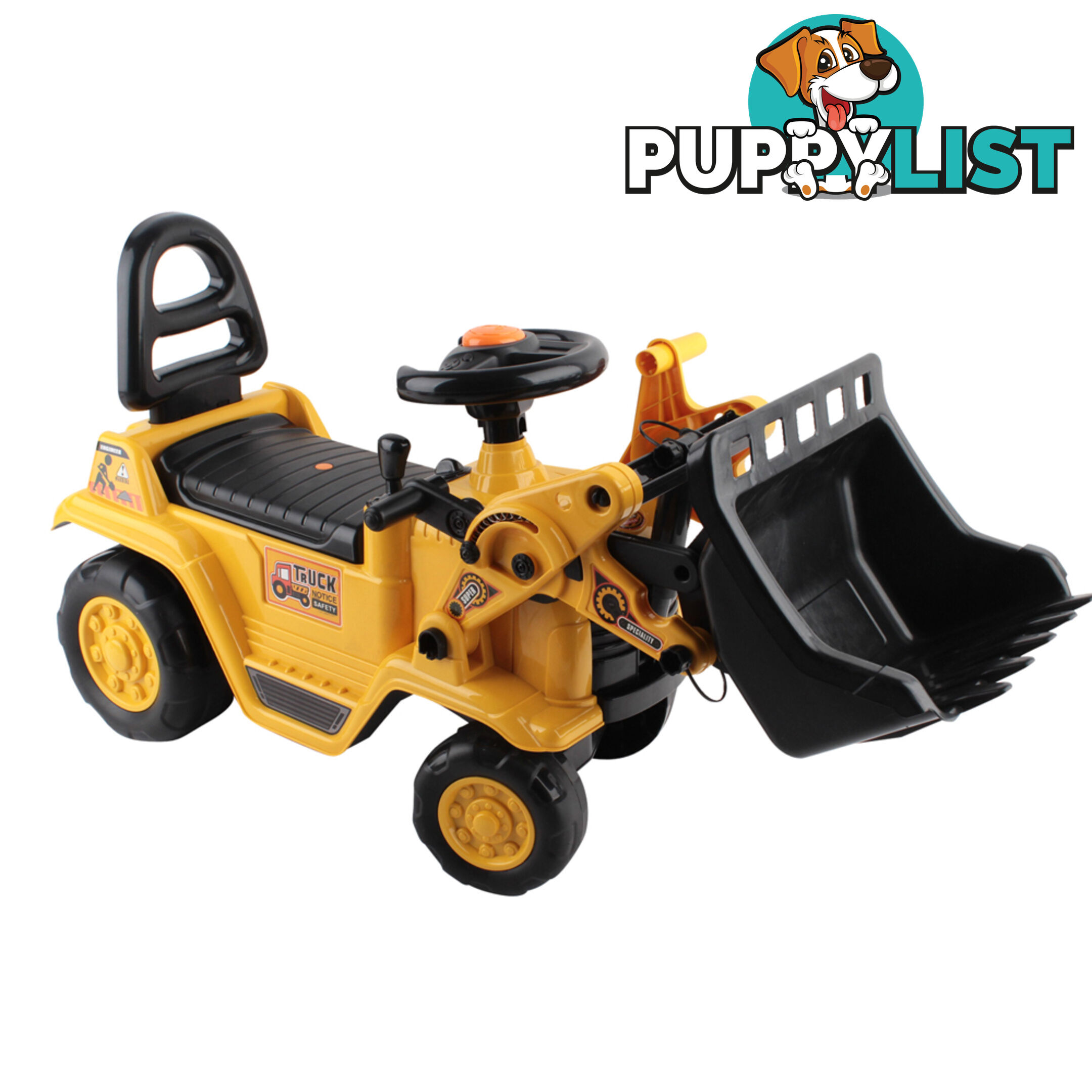 Kids Ride On Bulldozer Yellow