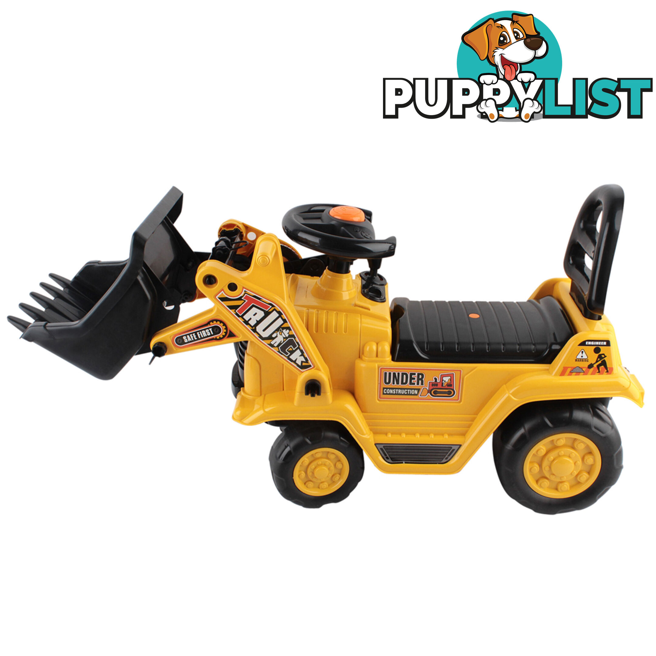 Kids Ride On Bulldozer Yellow