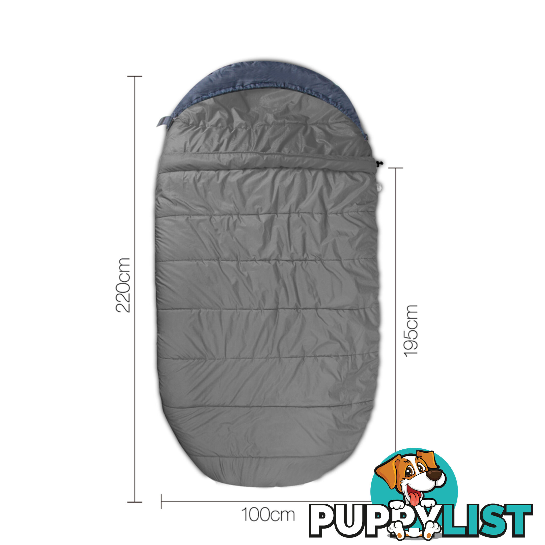 Wesshiorn Pebble-shaped Extra Large Sleeping Bag Navy