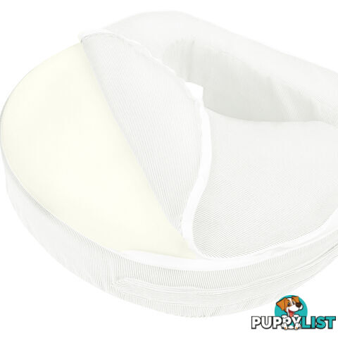 Baby Breast Feeding Support Memory Foam Pillow w/ Zip Cover White