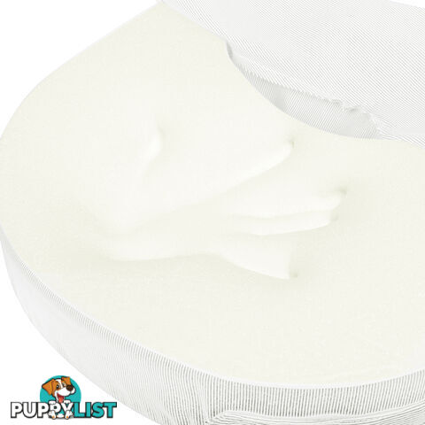 Baby Breast Feeding Support Memory Foam Pillow w/ Zip Cover White