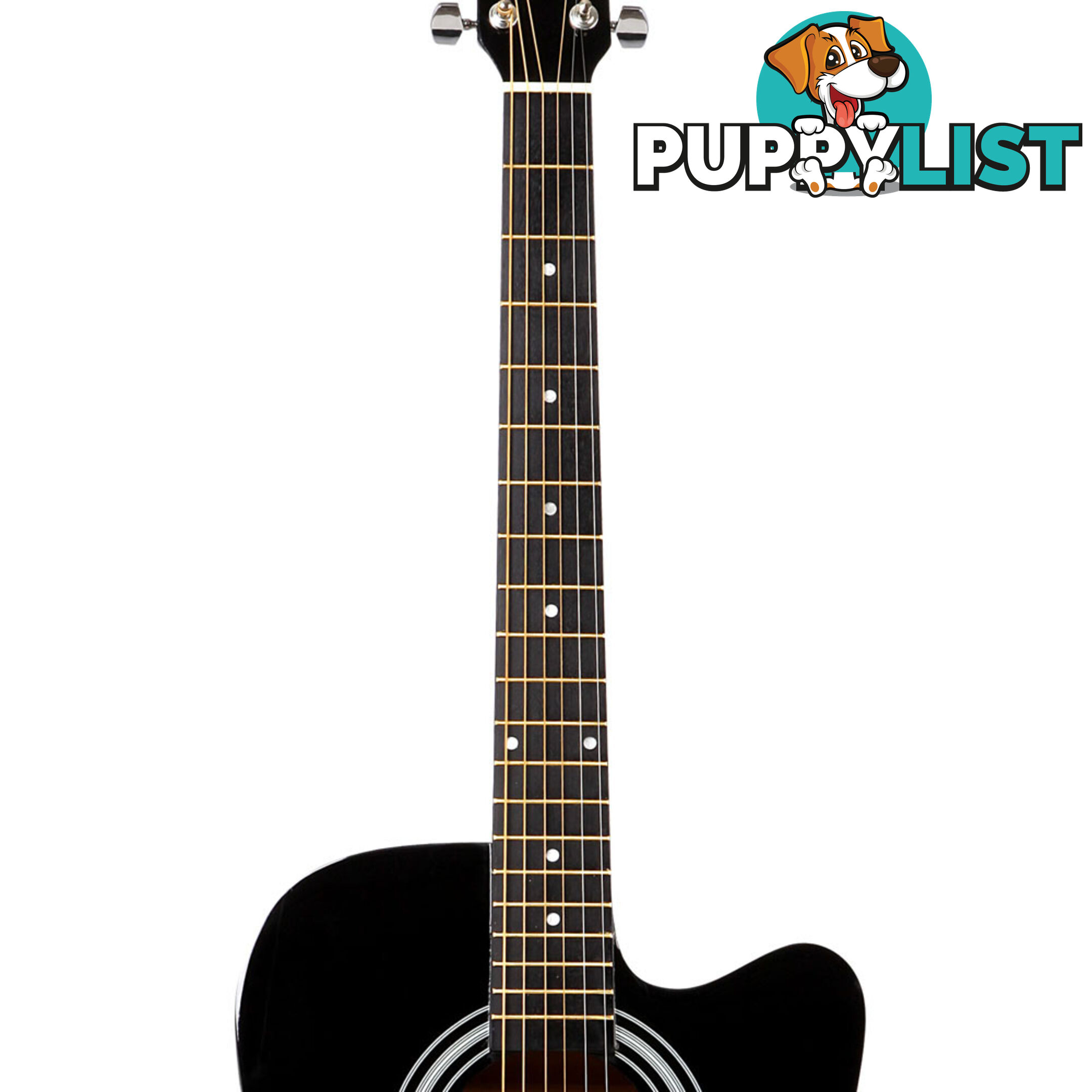 41" 5- Band EQ Electric Acoustic Guitar Full Size Black