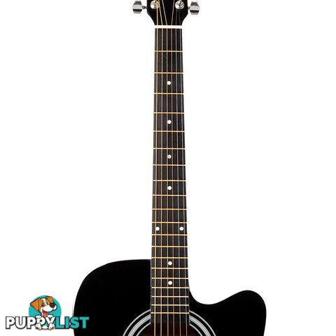 41" 5- Band EQ Electric Acoustic Guitar Full Size Black