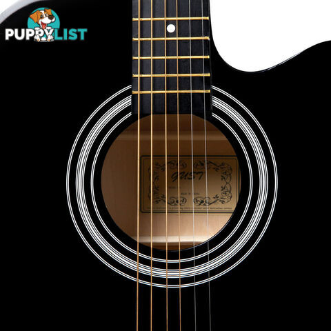 41" 5- Band EQ Electric Acoustic Guitar Full Size Black