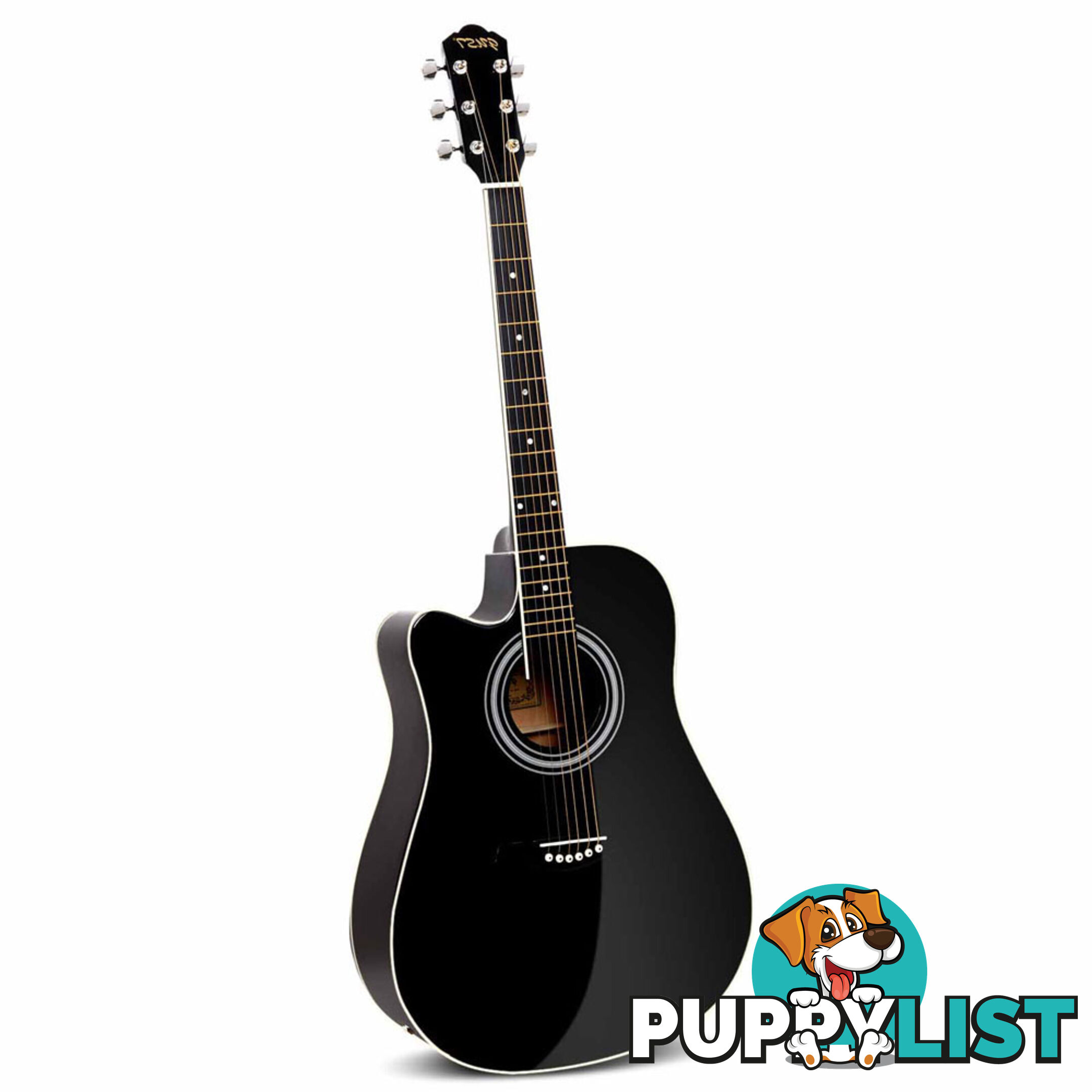 41" 5- Band EQ Electric Acoustic Guitar Full Size Black