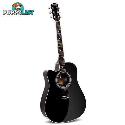 41" 5- Band EQ Electric Acoustic Guitar Full Size Black