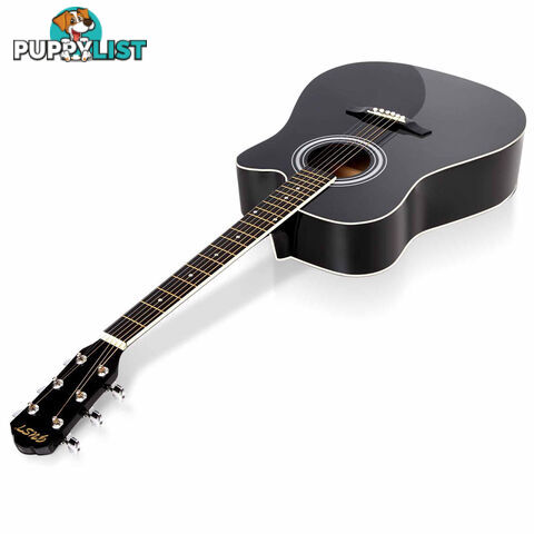 41" 5- Band EQ Electric Acoustic Guitar Full Size Black