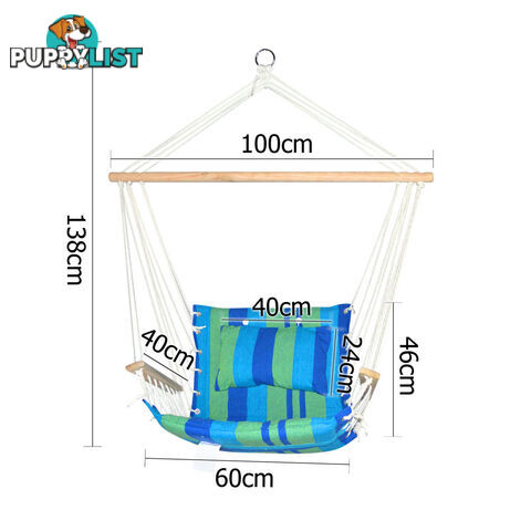 Hammock Swing Chair Blue Green