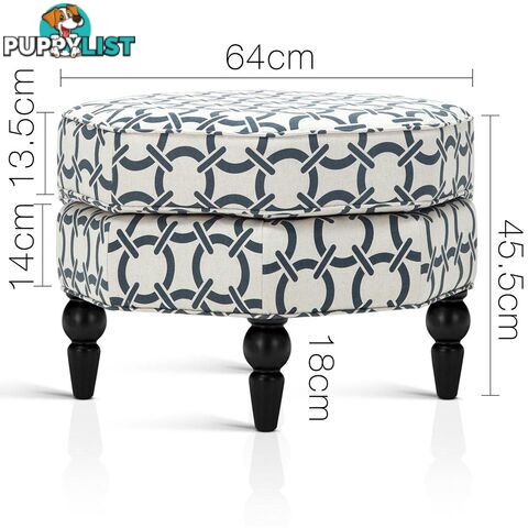 Seat Footstool Bench Stool - White