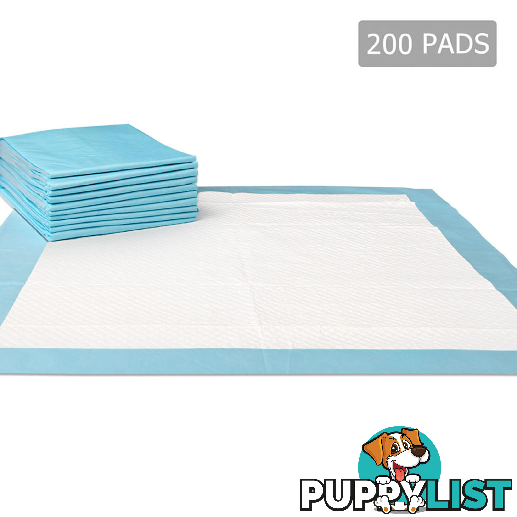 200 Puppy Pet Dog Toilet Training Pads Blue