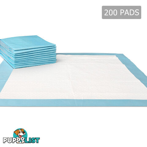 200 Puppy Pet Dog Toilet Training Pads Blue