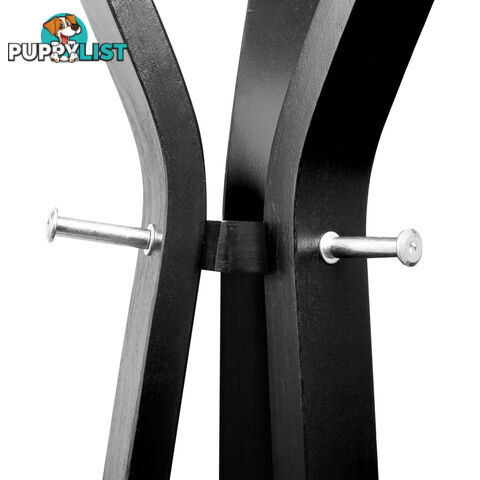 Wooden Coat Rack Clothes Stand Hanger Black