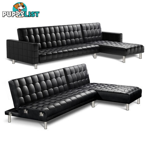 PU Leather Sofa Bed 5 Seater