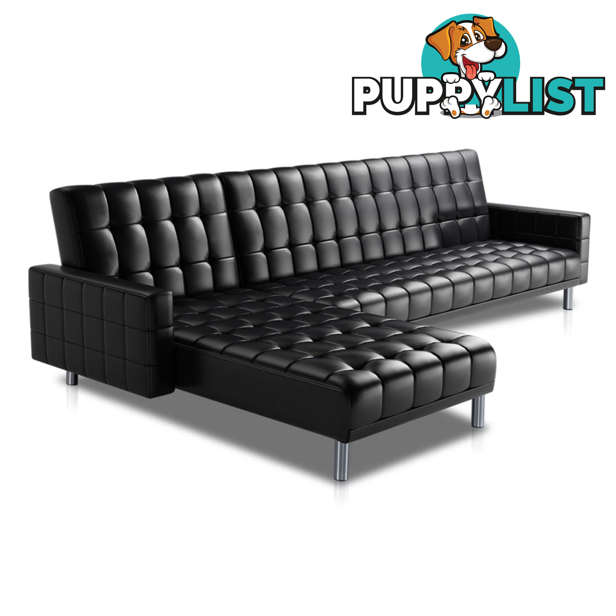 PU Leather Sofa Bed 5 Seater