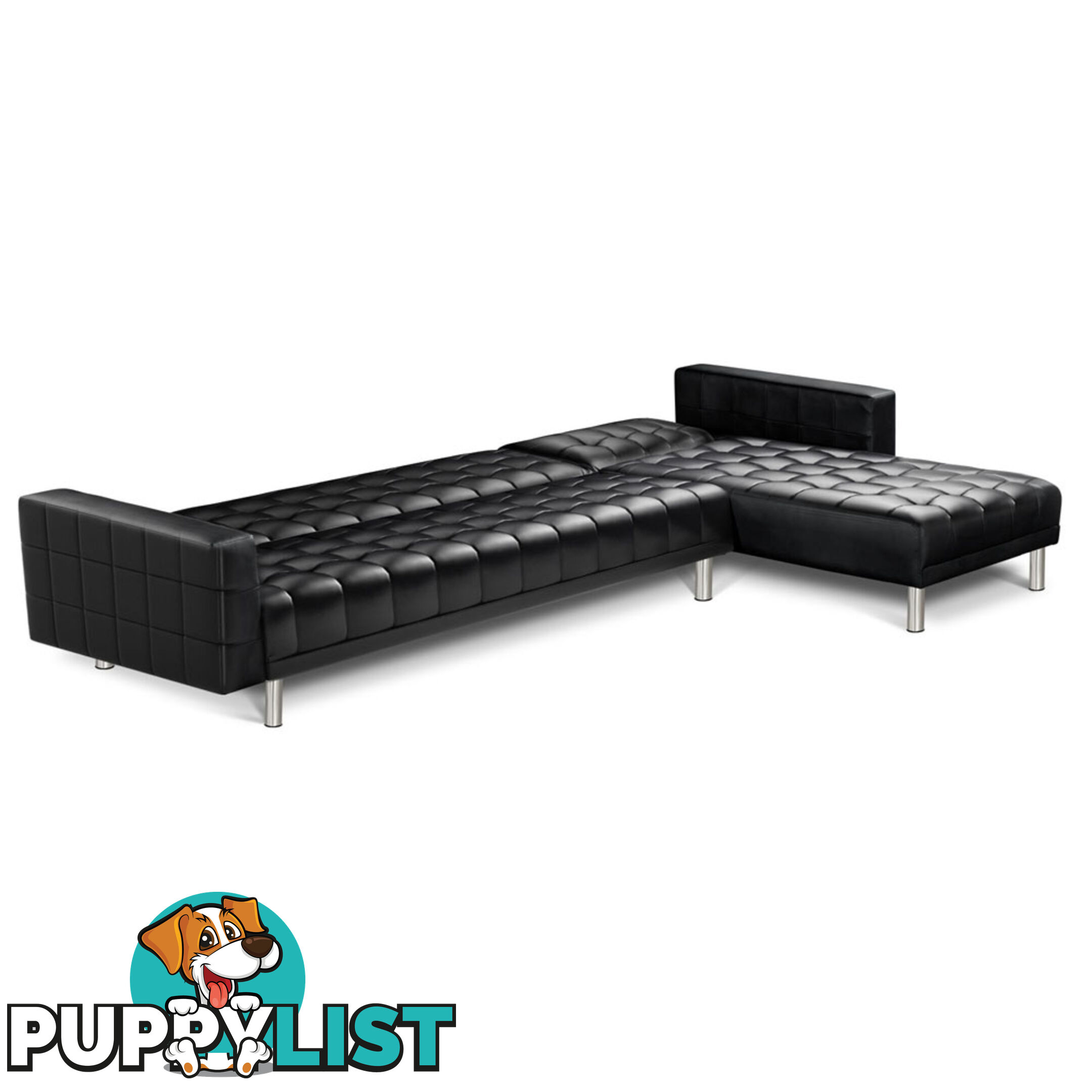 PU Leather Sofa Bed 5 Seater