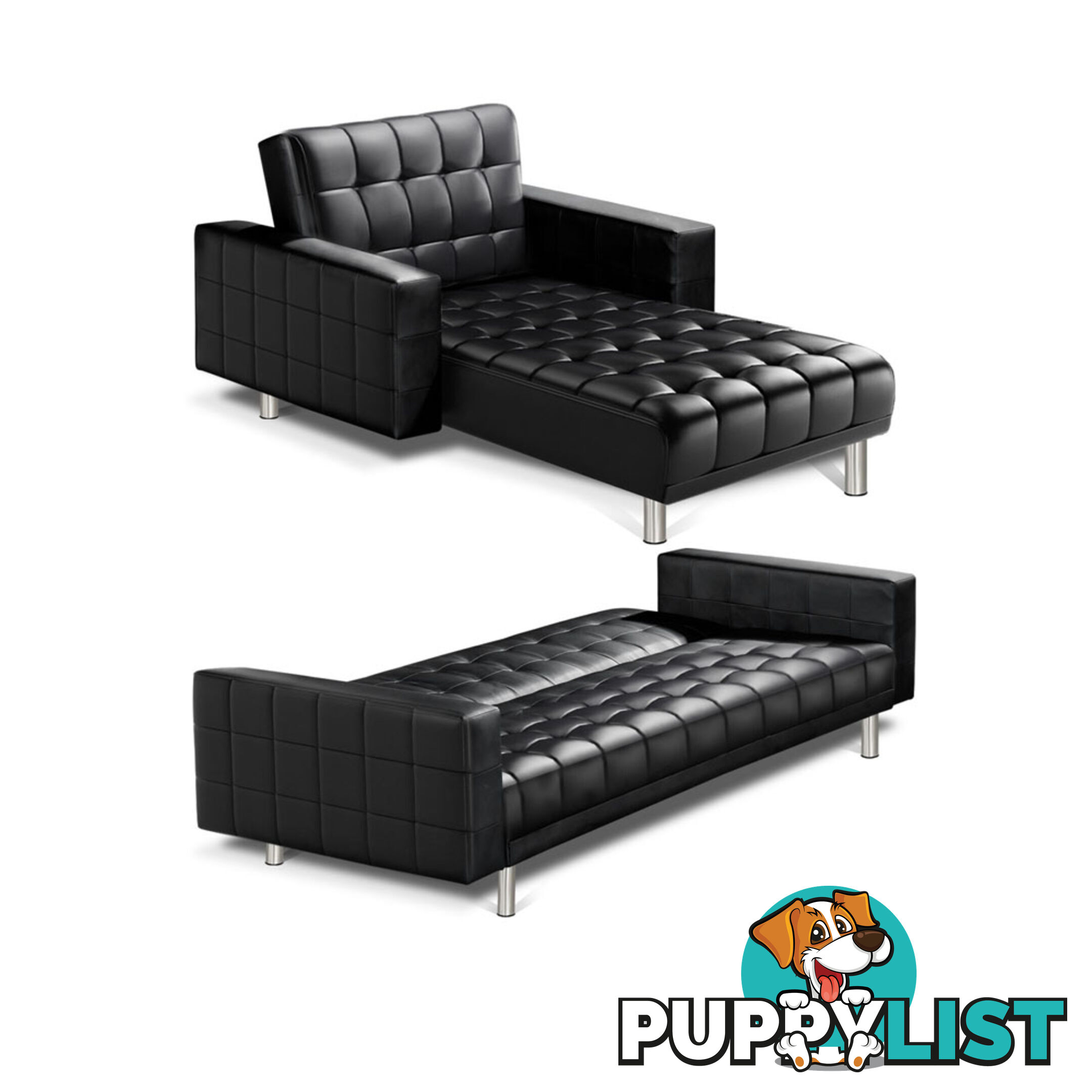 PU Leather Sofa Bed 5 Seater