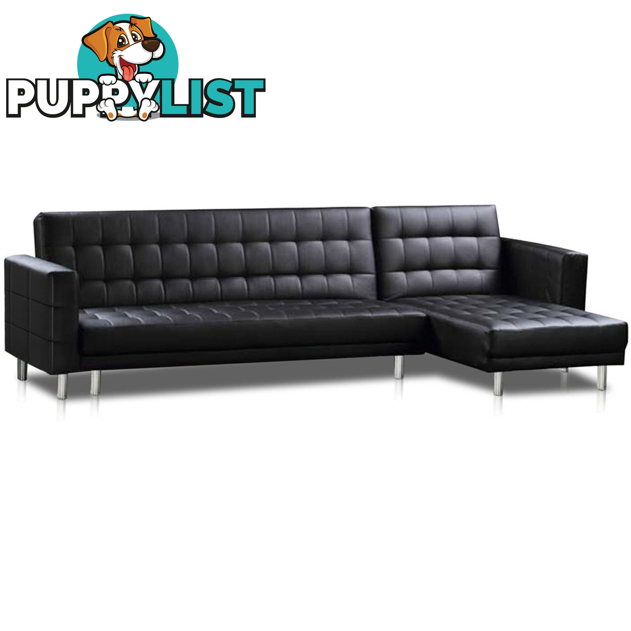 PU Leather Sofa Bed 5 Seater