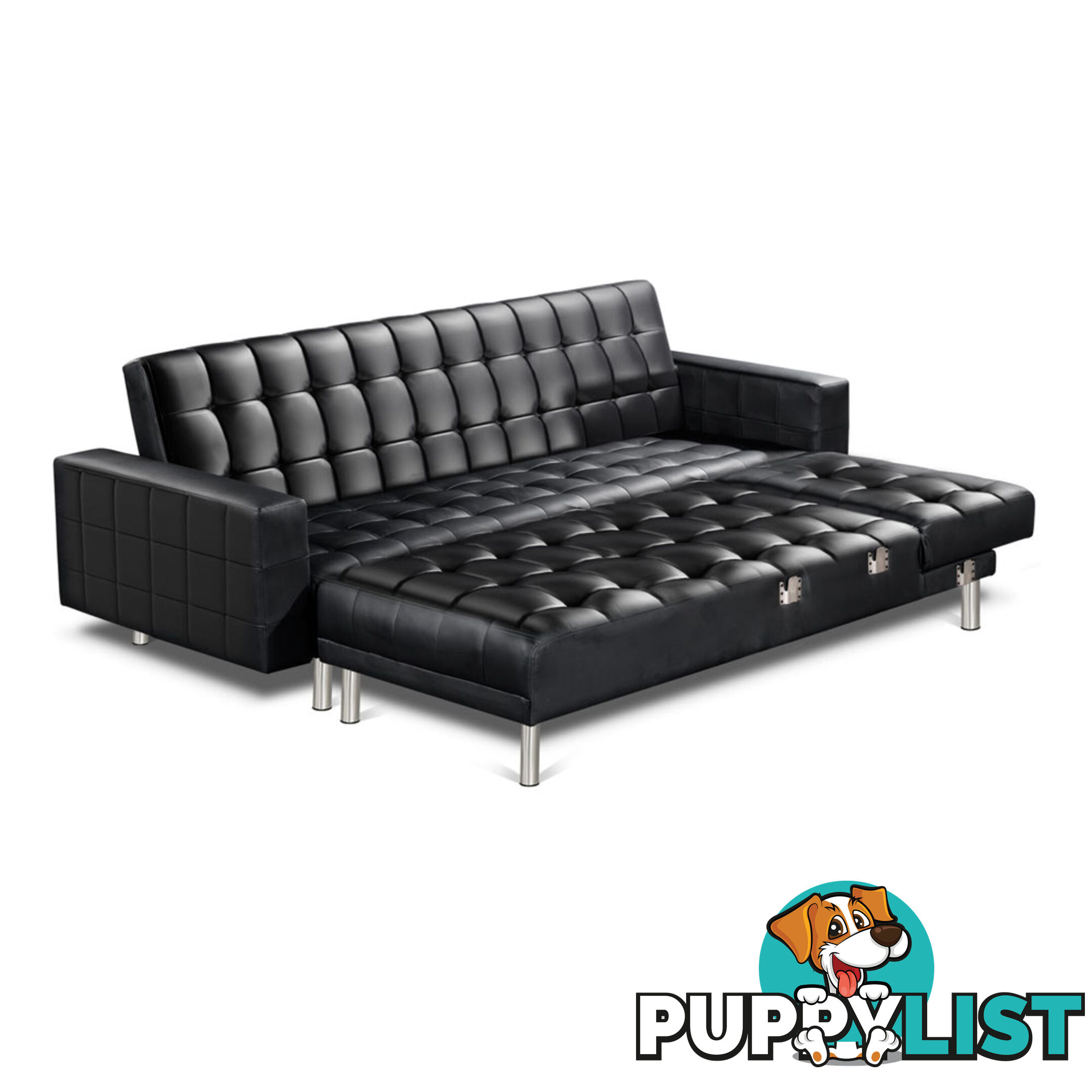 PU Leather Sofa Bed 5 Seater