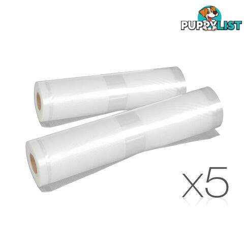 Set of 10 Vacuum Food Sealer Storage Rolls 4m x 22cm + 4m x 28cm