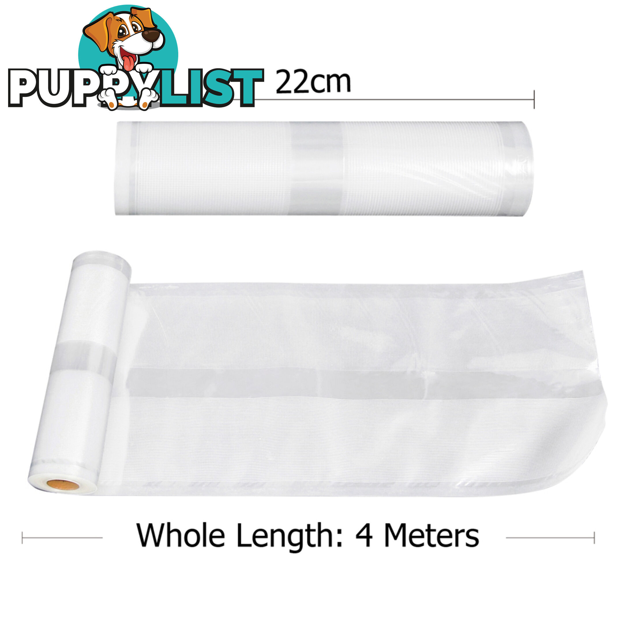 Set of 10 Vacuum Food Sealer Storage Rolls 4m x 22cm + 4m x 28cm