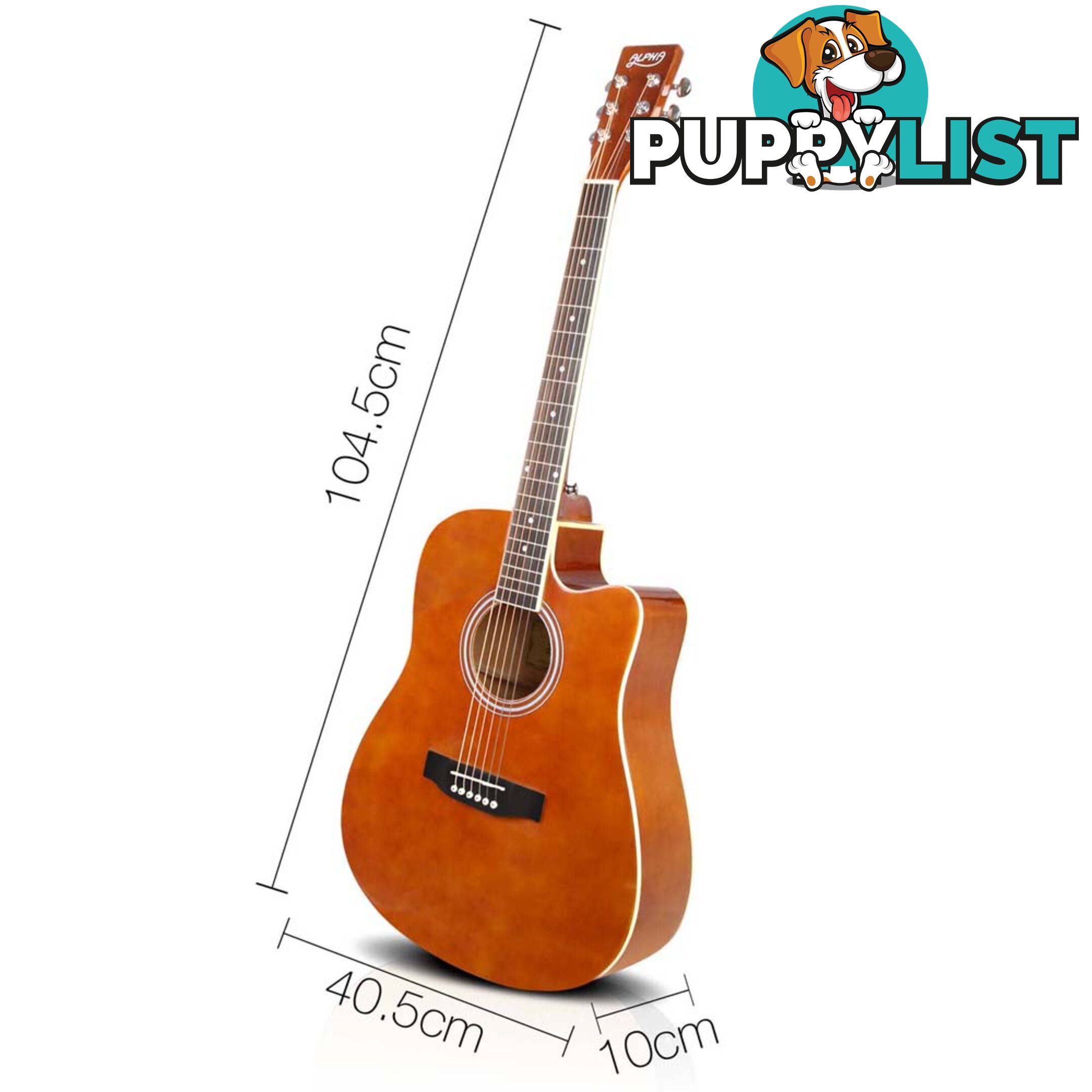 Acoustic Cutaway Steel-Stringed Guitar 41"